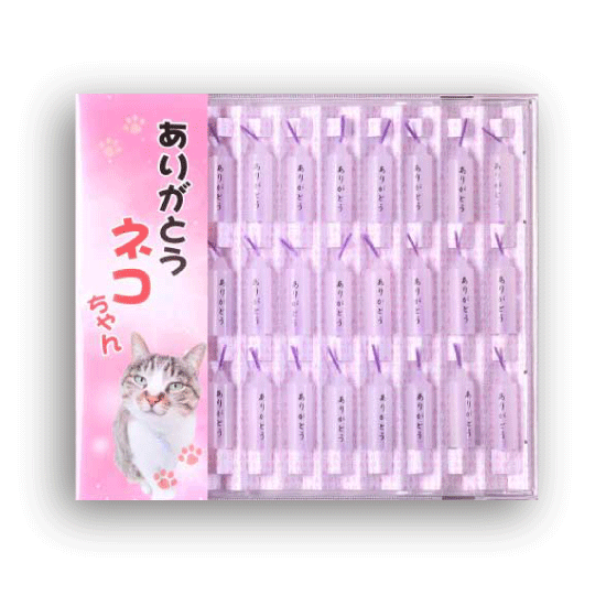 【ペット用】ありがとうネコちゃんろうそく