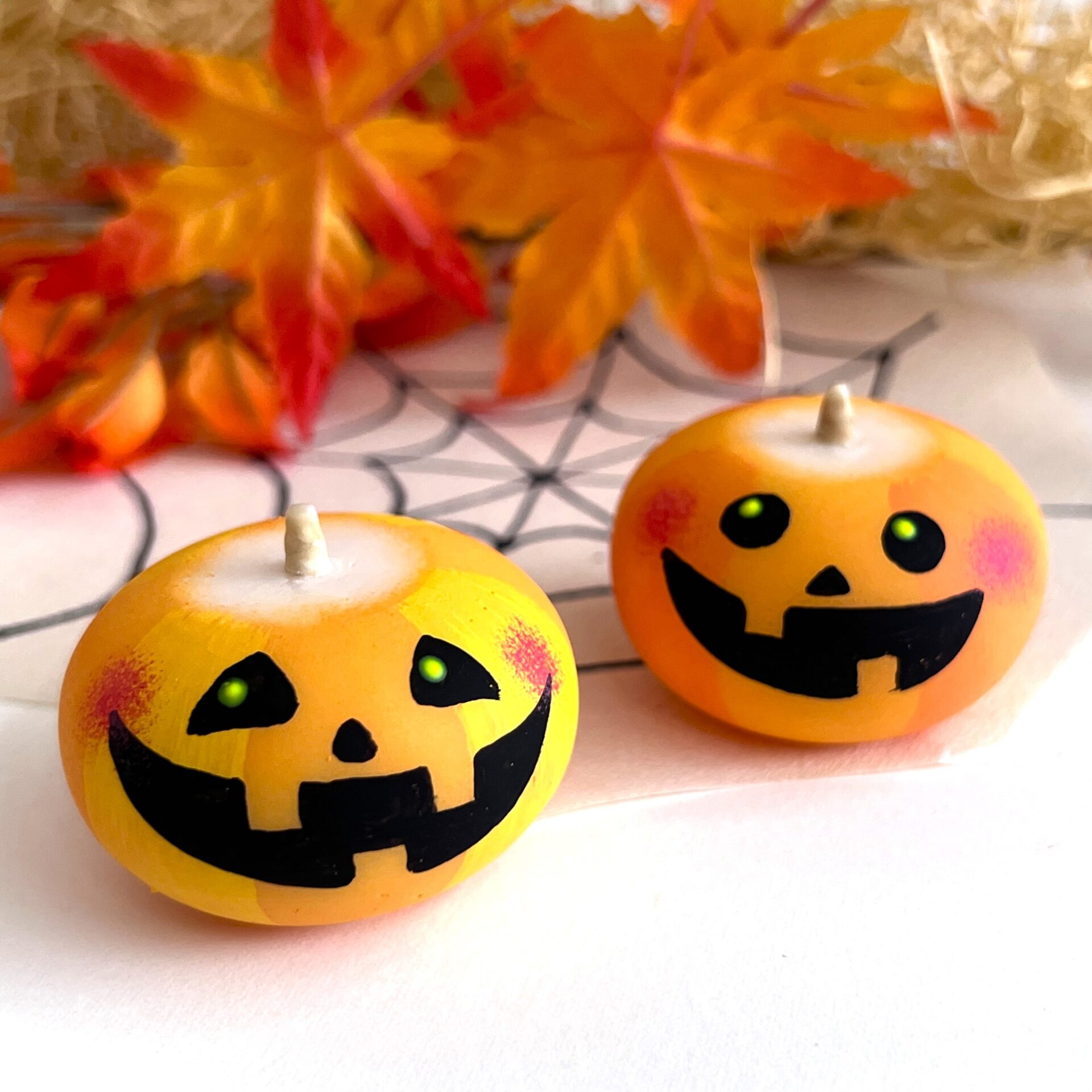【ハロウィン柄】花丸ろうそく